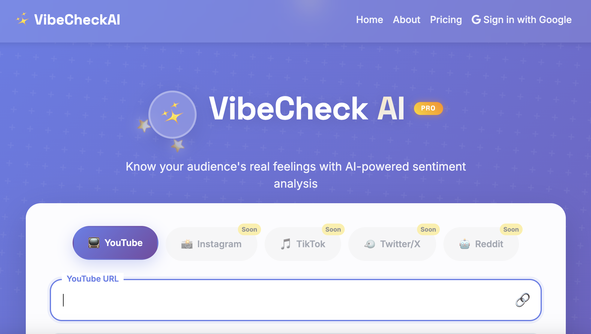 VibeCheckAI Homepage